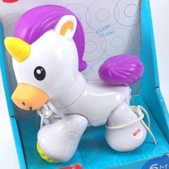 Fisher-Price Unicorn Clicker Pal Toy Rainbow White Ages 6 to 36 Months Brand New - Picture 4 of 8